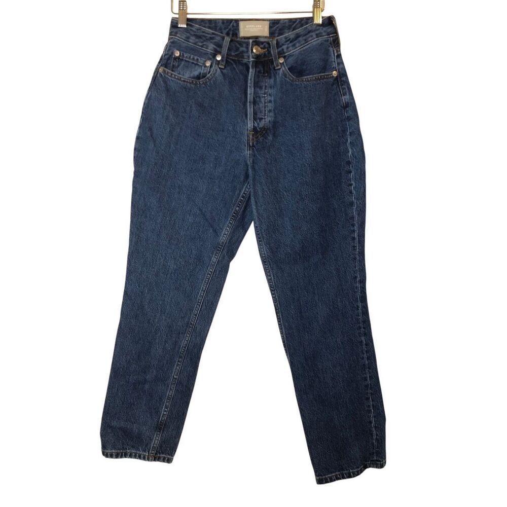 Everlane The Curvy 90's Cheeky Straight Jean size 26 Crop Organic Cotton Button